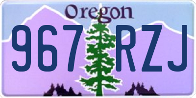 OR license plate 967RZJ