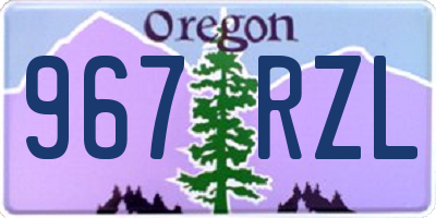 OR license plate 967RZL