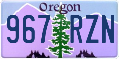 OR license plate 967RZN
