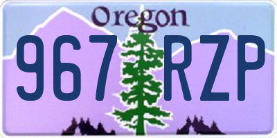 OR license plate 967RZP