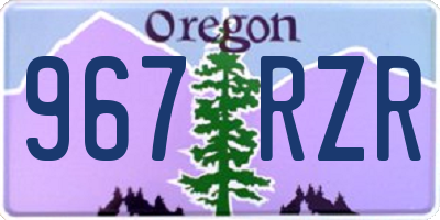 OR license plate 967RZR