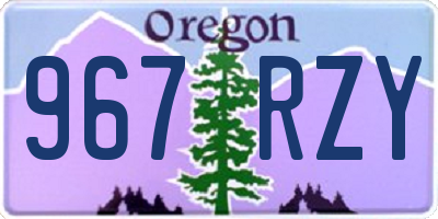 OR license plate 967RZY