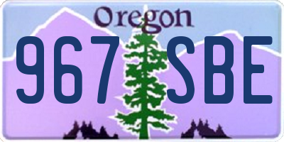 OR license plate 967SBE