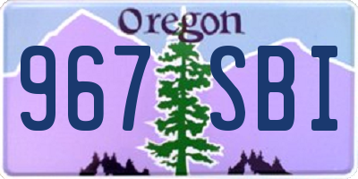 OR license plate 967SBI