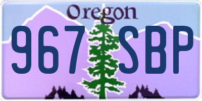 OR license plate 967SBP