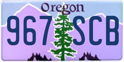 OR license plate 967SCB