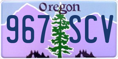 OR license plate 967SCV