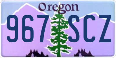 OR license plate 967SCZ