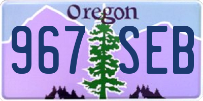OR license plate 967SEB