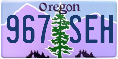 OR license plate 967SEH