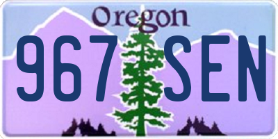 OR license plate 967SEN