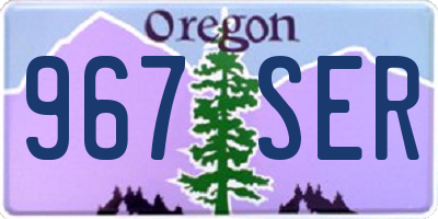 OR license plate 967SER