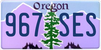 OR license plate 967SES