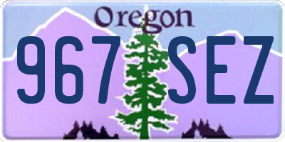 OR license plate 967SEZ