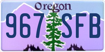 OR license plate 967SFB