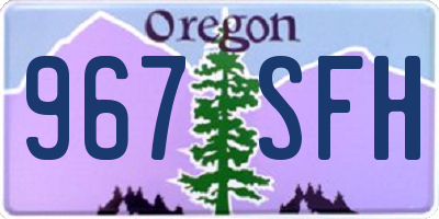 OR license plate 967SFH