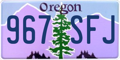 OR license plate 967SFJ