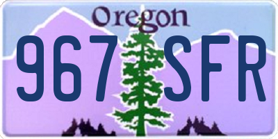 OR license plate 967SFR