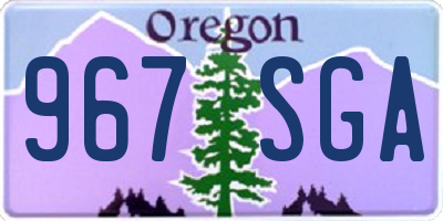 OR license plate 967SGA