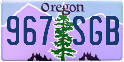 OR license plate 967SGB