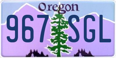 OR license plate 967SGL