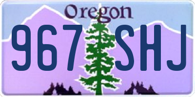 OR license plate 967SHJ