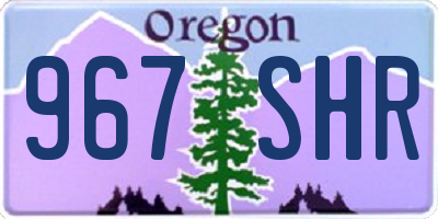OR license plate 967SHR