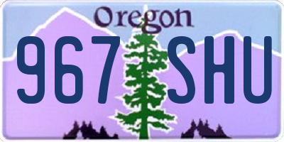 OR license plate 967SHU