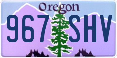 OR license plate 967SHV