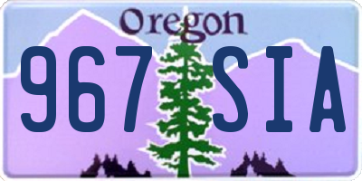 OR license plate 967SIA