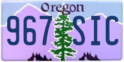 OR license plate 967SIC