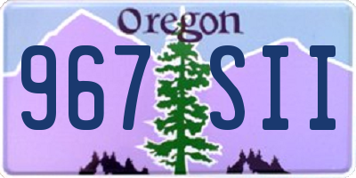 OR license plate 967SII