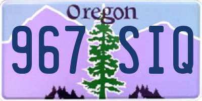 OR license plate 967SIQ