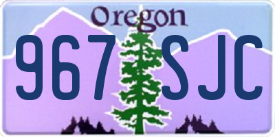 OR license plate 967SJC