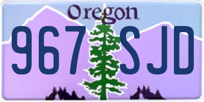 OR license plate 967SJD
