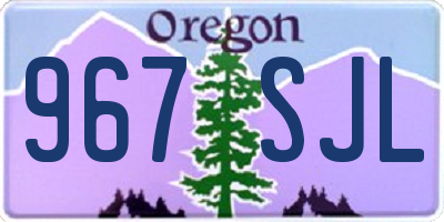 OR license plate 967SJL