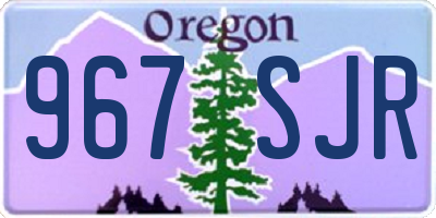 OR license plate 967SJR