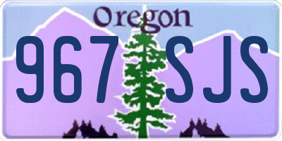 OR license plate 967SJS