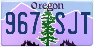 OR license plate 967SJT