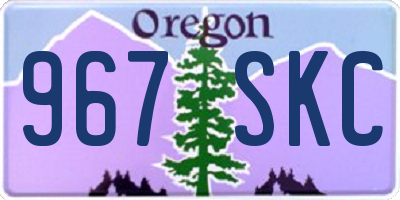 OR license plate 967SKC