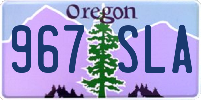 OR license plate 967SLA