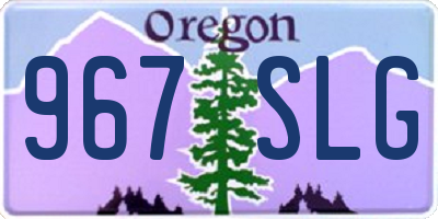 OR license plate 967SLG