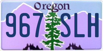 OR license plate 967SLH