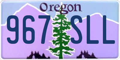 OR license plate 967SLL