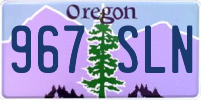 OR license plate 967SLN