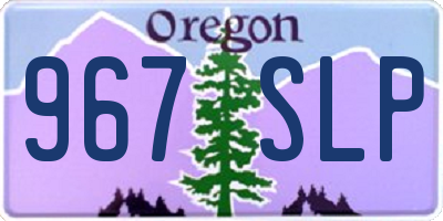 OR license plate 967SLP