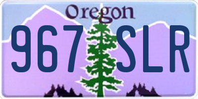 OR license plate 967SLR