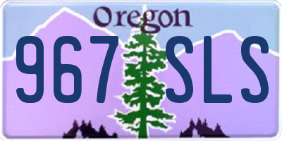 OR license plate 967SLS