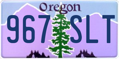 OR license plate 967SLT