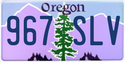 OR license plate 967SLV